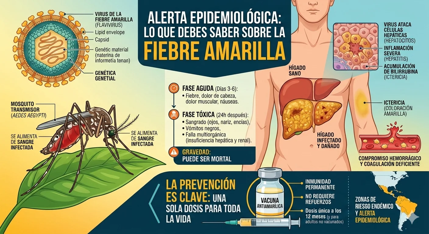 Alerta Epidemiológica Lo que debes saber sobre la Fiebre Amarilla